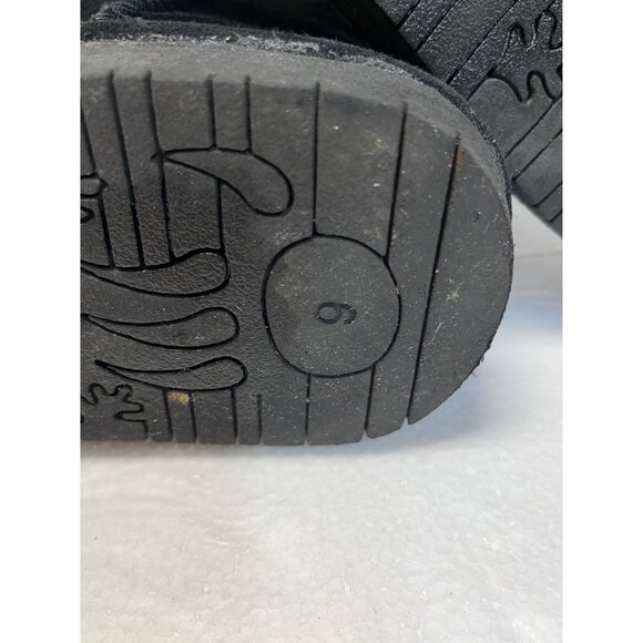 Bearpaw Womens Emma Short Boot Size 9 Sheepskin Wool Blend Black Winter Footwear - Picture 7 of 12